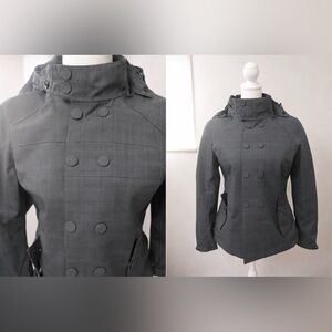 REI Women’s Hooded Jacket Gray Size M Zip +‎ Snap Front